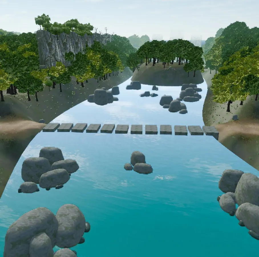 ในเกม: หินข้ามน้ำ Emerald Crossing